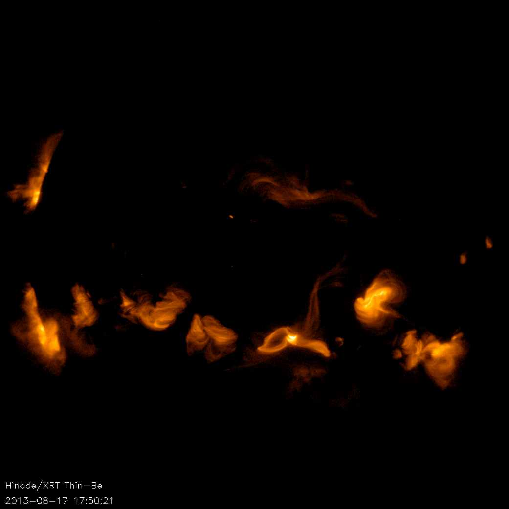 This footage from Hinode's X-ray Telescope is a composite of nearly two months of images, from Aug. 17, 2013, to Oct. 4, 2013.